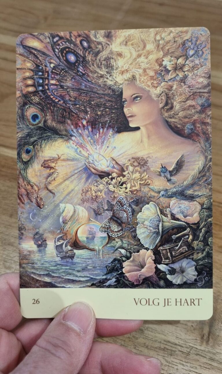 Orakelkaart met de tekst volg je hart